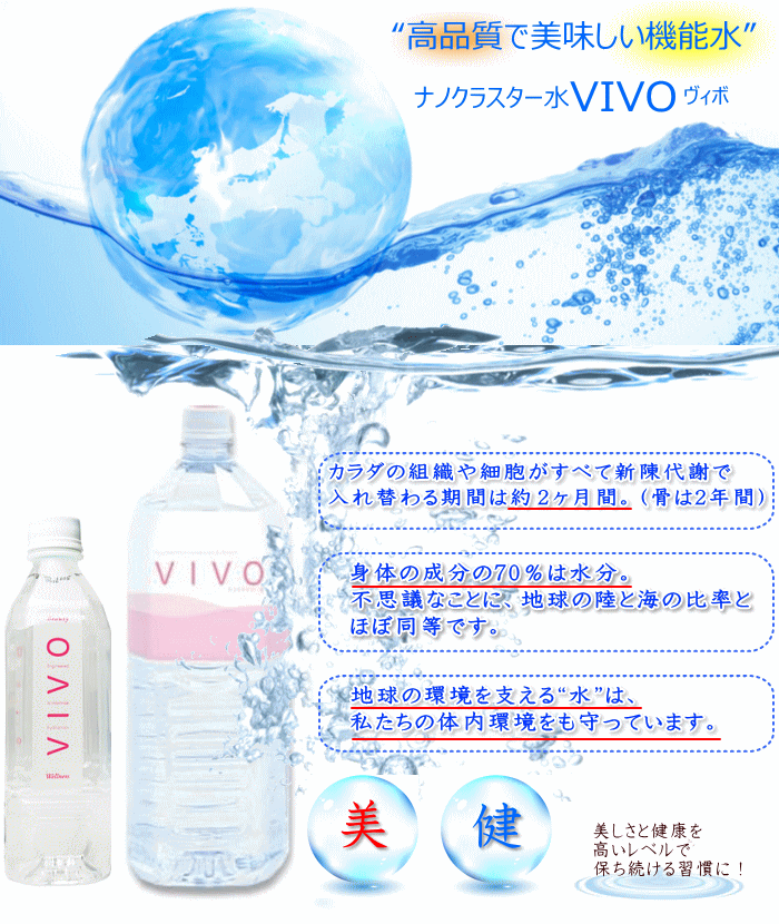 VIVOナノクラスター水ヴィボってどんな水